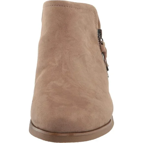 Dr. Scholl's Ankle Bootie Women's Woodsmoke Brown Fabric Synthetic Rubber Astir